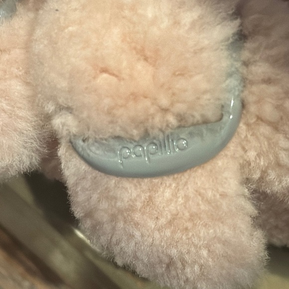 Papillio by Birkenstock Arizona Big Buckle Shearling Teddy Sandals Crystal Rose - Picture 6 of 9